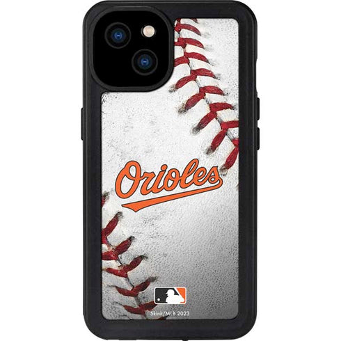 MLB Baltimore Orioles Game Ball iPhone 15 Plus Waterproof Case