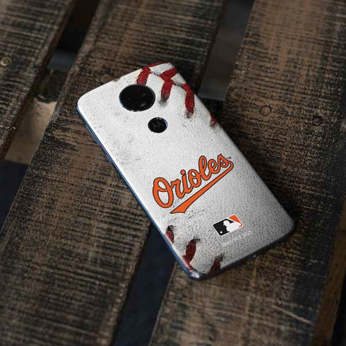 MLB Baltimore Orioles Game Ball Moto E5 Plus Skin