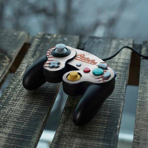 MLB Baltimore Orioles Game Ball Nintendo GameCube Controller Skin