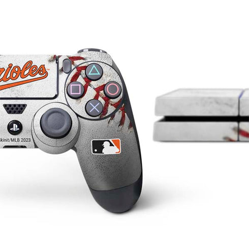 MLB Baltimore Orioles Game Ball PS4 Console and Controller Bundle Skin