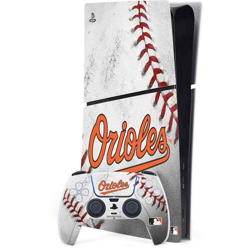 MLB Baltimore Orioles Game Ball PS5 Slim Digital Edition Console Skin