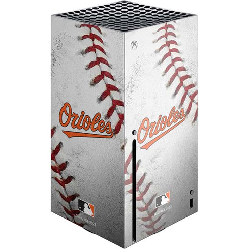 MLB Baltimore Orioles Game Ball Xbox Series X Console Skin