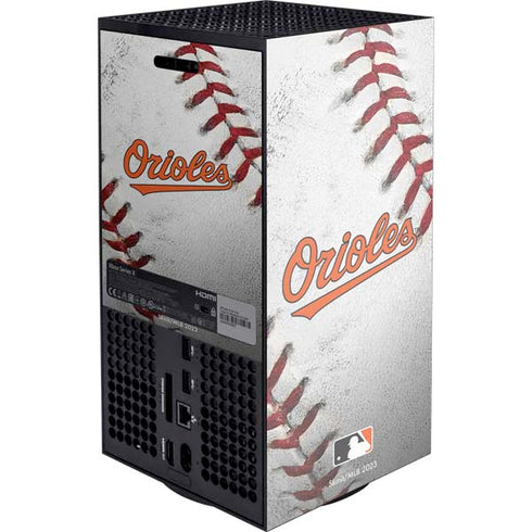 MLB Baltimore Orioles Game Ball Xbox Series X Console Skin