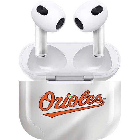 MLB Baltimore Orioles Home Jersey Apple AirPods (3rd Gen 2021) Skin