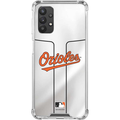 MLB Baltimore Orioles Home Jersey Galaxy A32 5G Clear Case