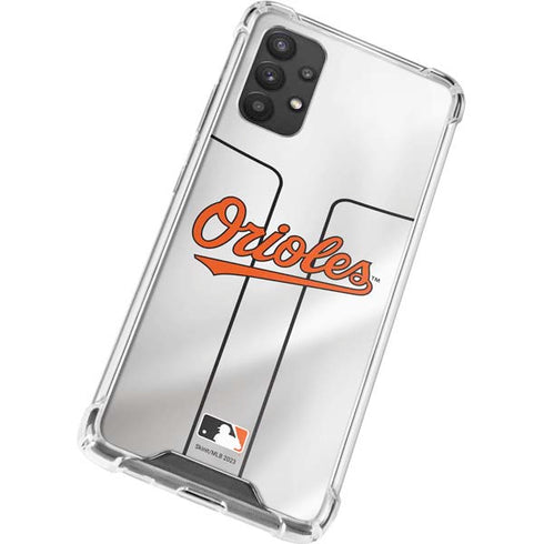MLB Baltimore Orioles Home Jersey Galaxy A32 5G Clear Case