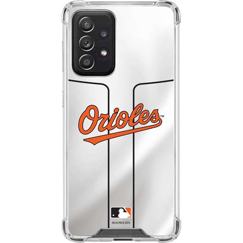 MLB Baltimore Orioles Home Jersey Galaxy A52 5G Clear Case