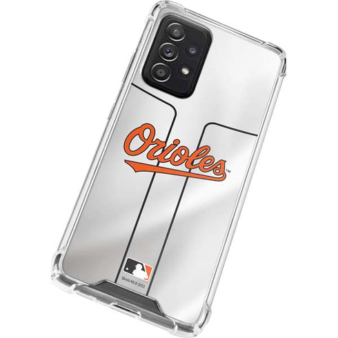 MLB Baltimore Orioles Home Jersey Galaxy A52 5G Clear Case