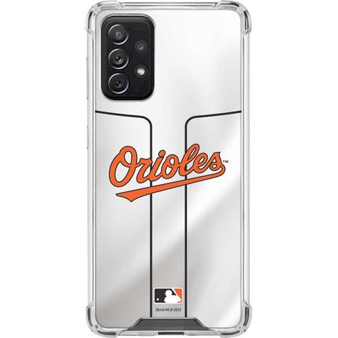 MLB Baltimore Orioles Home Jersey Galaxy A72 5G Clear Case