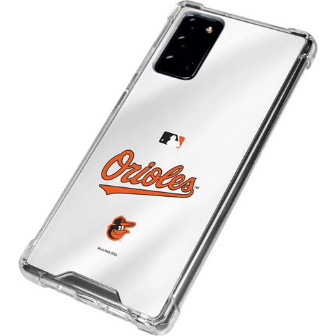 MLB Baltimore Orioles Home Jersey Galaxy Note20 5G Clear Case
