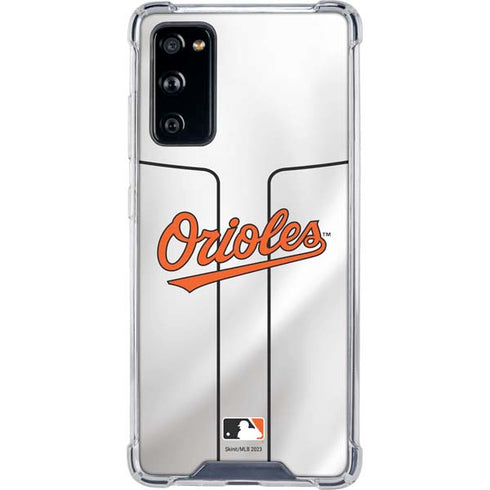 MLB Baltimore Orioles Home Jersey Galaxy S20 FE Clear Case