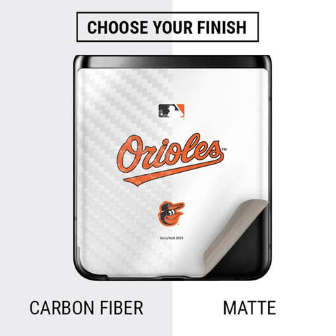 MLB Baltimore Orioles Home Jersey Galaxy Z Flip Skin