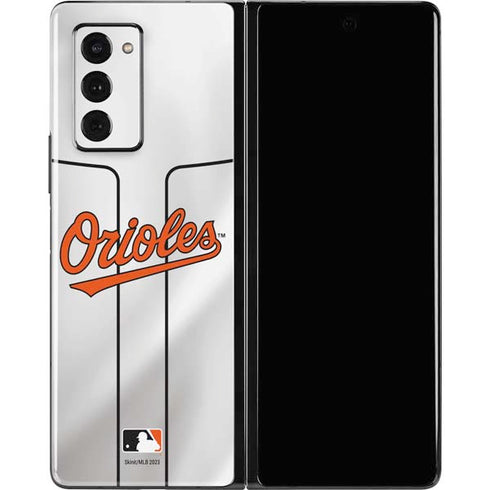 MLB Baltimore Orioles Home Jersey Galaxy Z Fold2 5G Skin