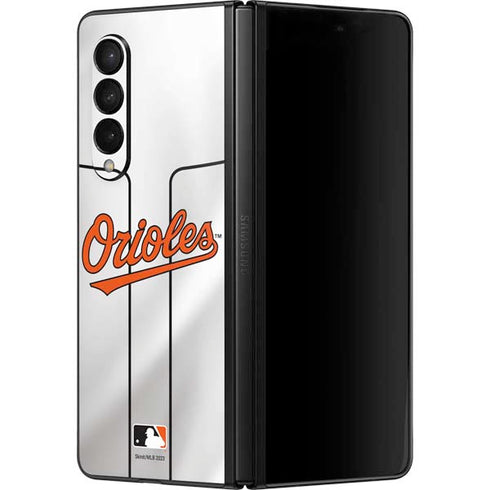 MLB Baltimore Orioles Home Jersey Galaxy Z Fold3 5G Skin