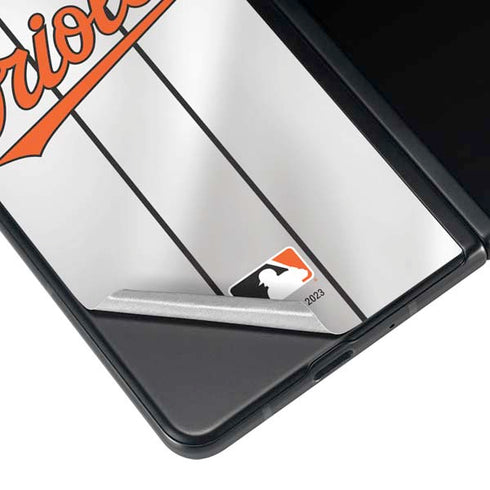 MLB Baltimore Orioles Home Jersey Galaxy Z Fold3 5G Skin
