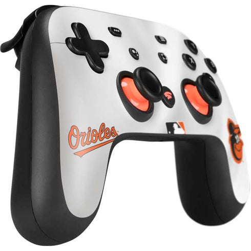 MLB Baltimore Orioles Home Jersey Google Stadia Controller Skin