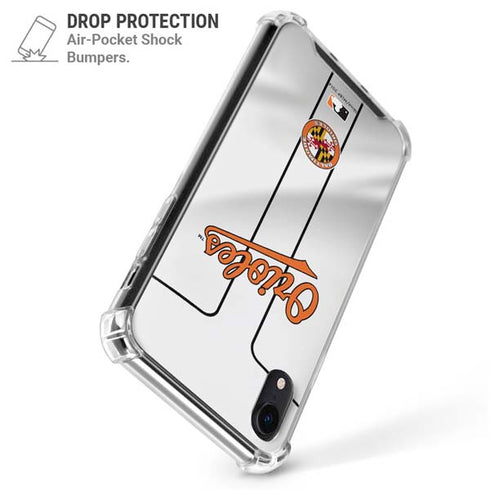 MLB Baltimore Orioles Home Jersey iPhone XR Clear Case