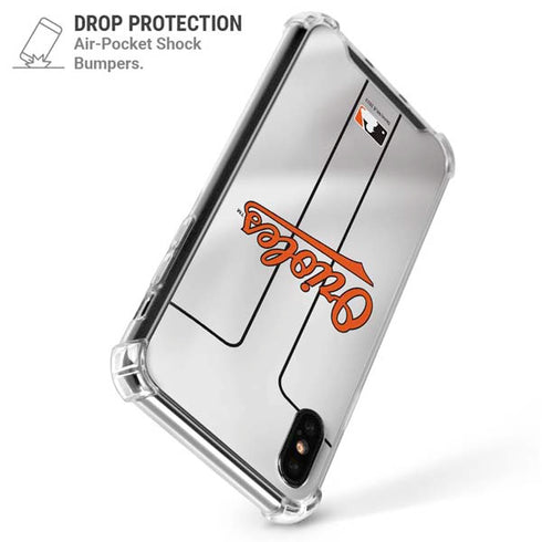 MLB Baltimore Orioles Home Jersey iPhone XS Max Clear Case