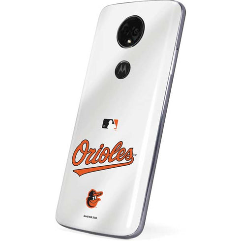 MLB Baltimore Orioles Home Jersey Moto E5 Plus Skin