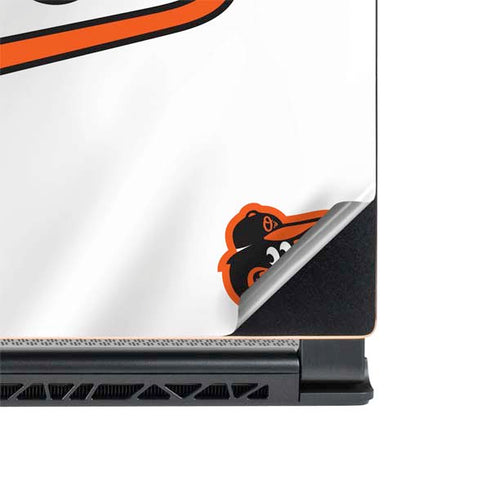 MLB Baltimore Orioles Home Jersey MSI GS65 Stealth Laptop Skin