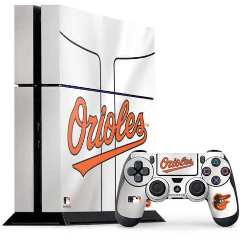 MLB Baltimore Orioles Home Jersey PS4 Console and Controller Bundle Skin