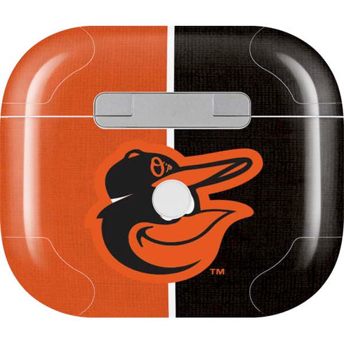 MLB Baltimore Orioles Split Apple AirPods (3rd Gen 2021) Skin