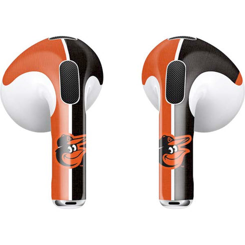 MLB Baltimore Orioles Split Apple AirPods (3rd Gen 2021) Skin