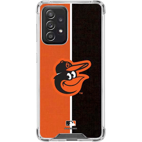 MLB Baltimore Orioles Split Galaxy A52 5G Clear Case