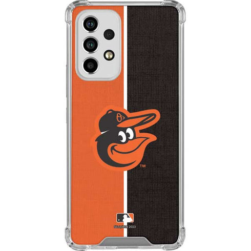 MLB Baltimore Orioles Split Galaxy A53 5G Clear Case