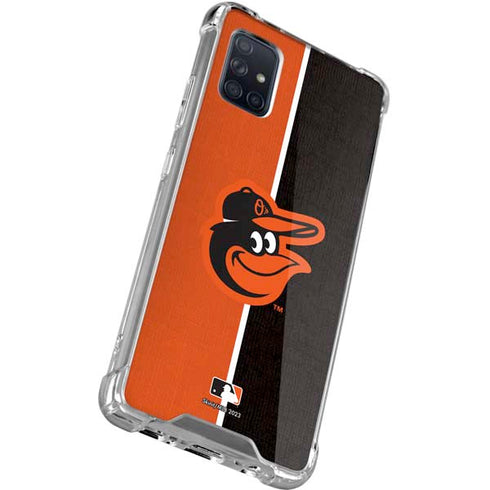 MLB Baltimore Orioles Split Galaxy A71 5G Clear Case