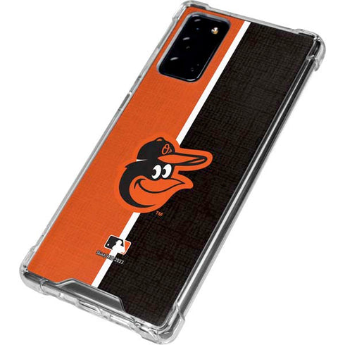 MLB Baltimore Orioles Split Galaxy Note20 5G Clear Case