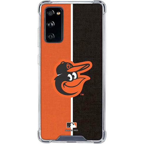 MLB Baltimore Orioles Split Galaxy S20 FE Clear Case