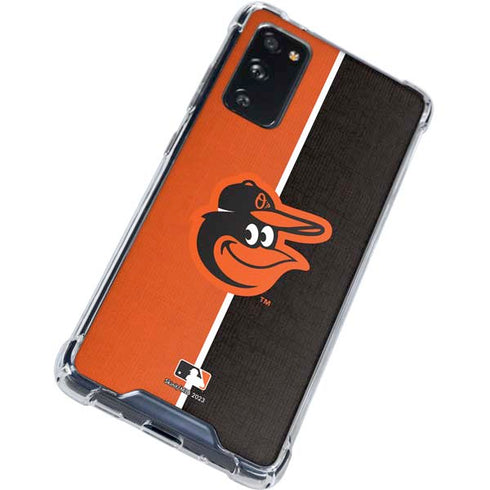 MLB Baltimore Orioles Split Galaxy S20 FE Clear Case