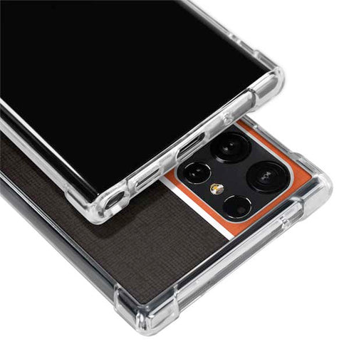 MLB Baltimore Orioles Split Galaxy S22 Ultra Clear Case