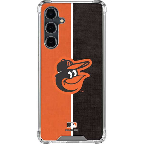 MLB Baltimore Orioles Split Galaxy S23 FE Clear Case