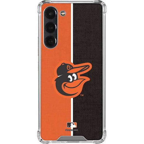 MLB Baltimore Orioles Split Galaxy S23 Plus Clear Case