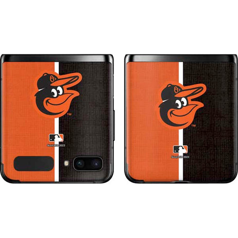 MLB Baltimore Orioles Split Galaxy Z Flip Skin