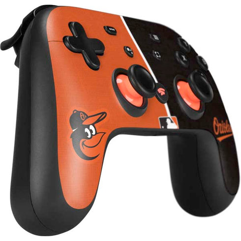 MLB Baltimore Orioles Split Google Stadia Controller Skin