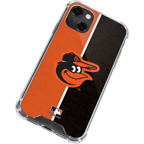 MLB Baltimore Orioles Split iPhone 13 Mini Clear Case