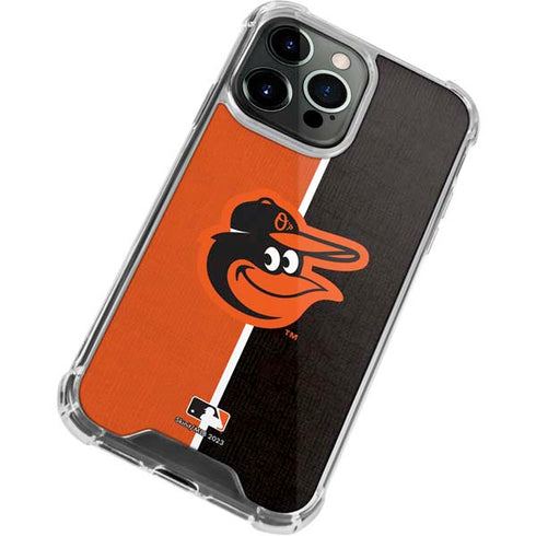 MLB Baltimore Orioles Split iPhone 13 Pro Clear Case
