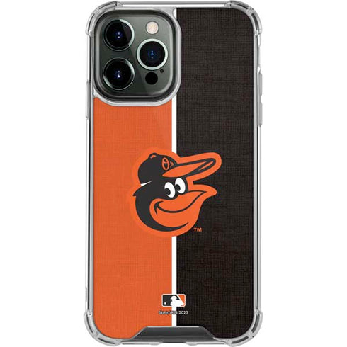 MLB Baltimore Orioles Split iPhone 13 Pro Max Clear Case