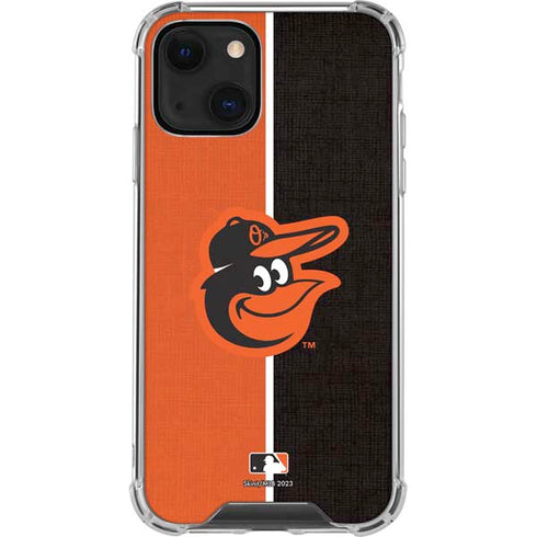 MLB Baltimore Orioles Split iPhone 15 Plus Clear Case