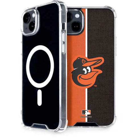 MLB Baltimore Orioles Split iPhone 15 Plus MagSafe Case