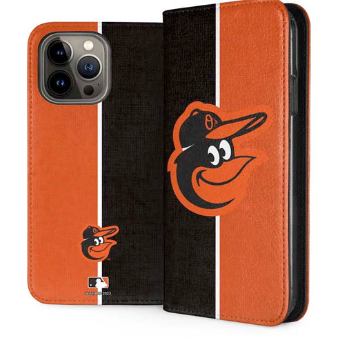 MLB Baltimore Orioles Split iPhone 14 Pro Max Folio Case