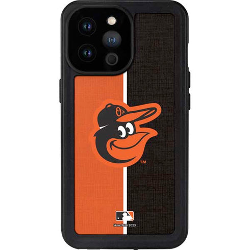 MLB Baltimore Orioles Split iPhone 14 Pro Max Waterproof Case