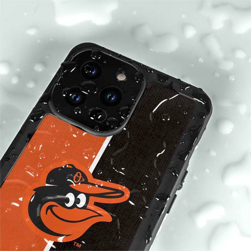 MLB Baltimore Orioles Split iPhone 14 Pro Max Waterproof Case