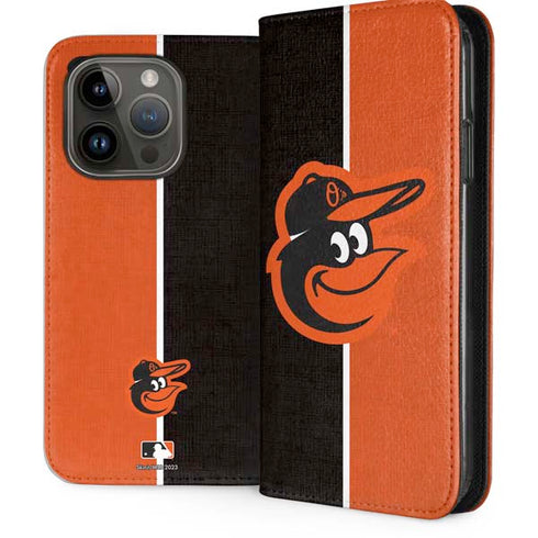 MLB Baltimore Orioles Split iPhone 15 Pro Folio Case