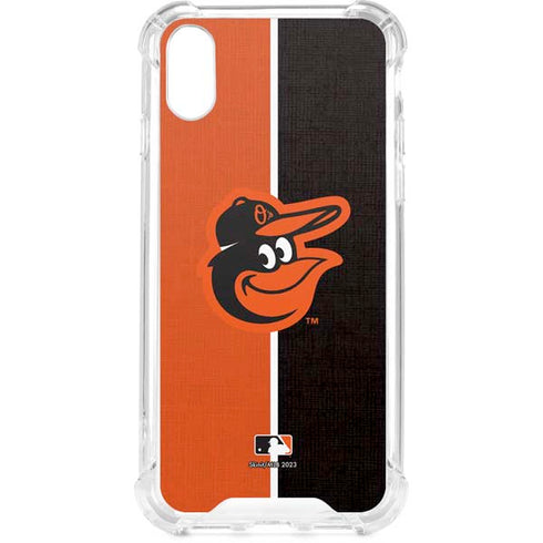 MLB Baltimore Orioles Split iPhone XS Clear Case