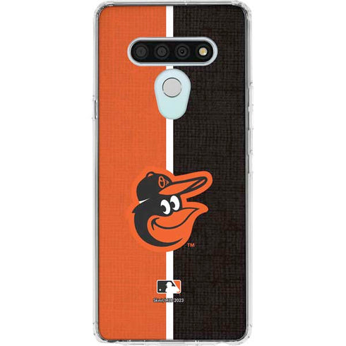 MLB Baltimore Orioles Split LG Stylo 6 Clear Case