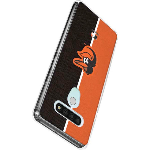 MLB Baltimore Orioles Split LG Stylo 6 Clear Case